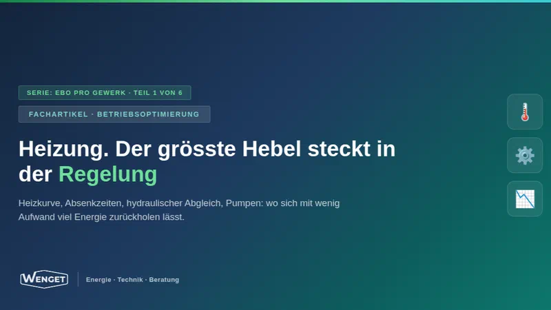 Betriebsoptimierung Heizung: Der grösste Hebel liegt in der Regelung