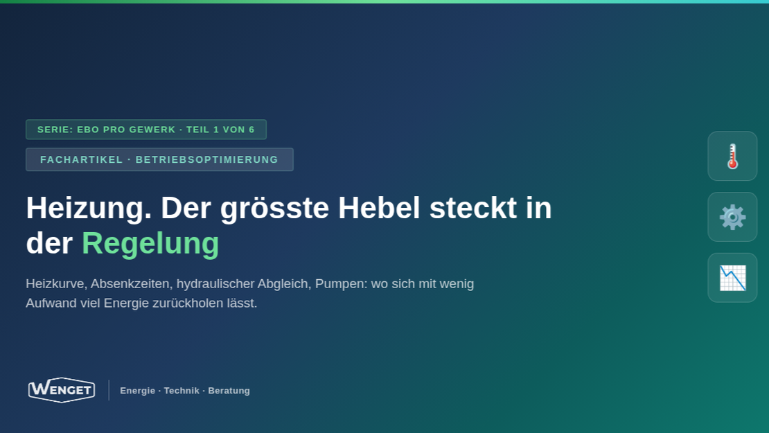 Betriebsoptimierung Heizung: Der grösste Hebel liegt in der Regelung