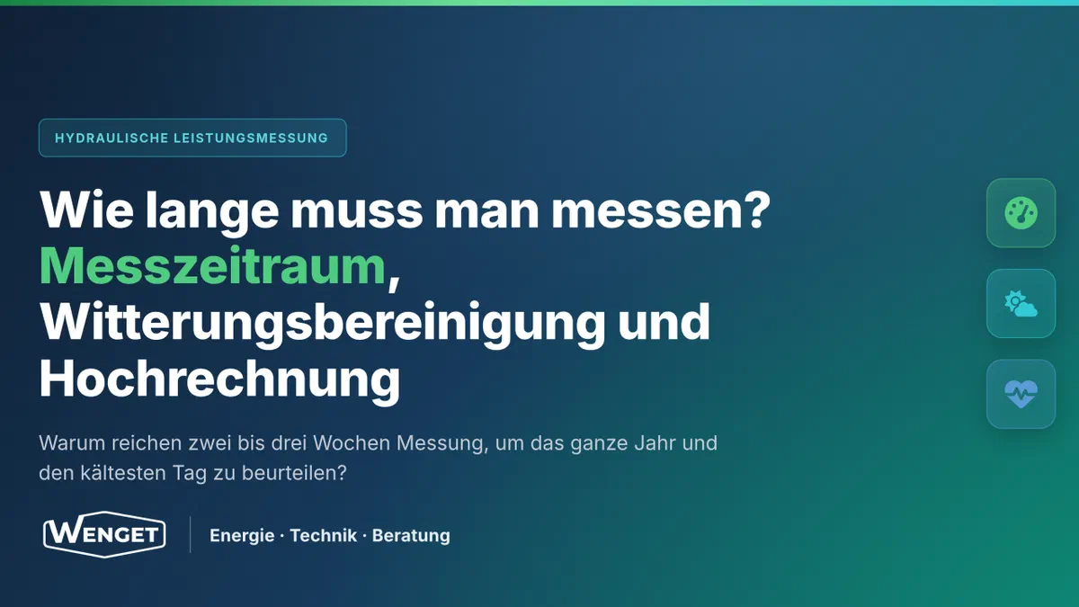 Messzeitraum, Witterungsbereinigung und Hochrechnung bei der Energieanalyse