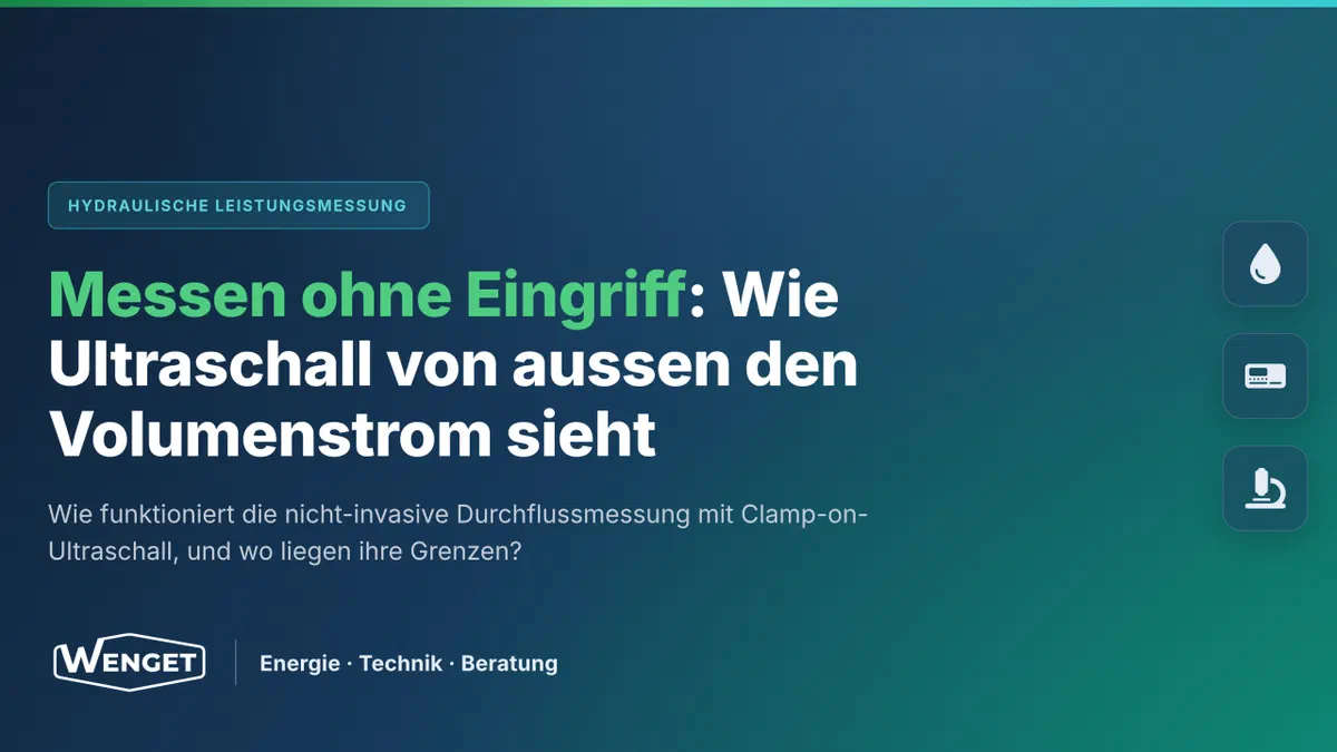Volumenstrom messen ohne Eingriff in die Rohrleitung
