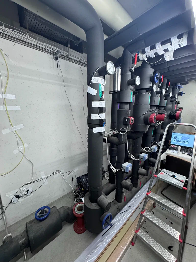Hydraulische Leistungsmessung Kälte, Bahnhof Visp
