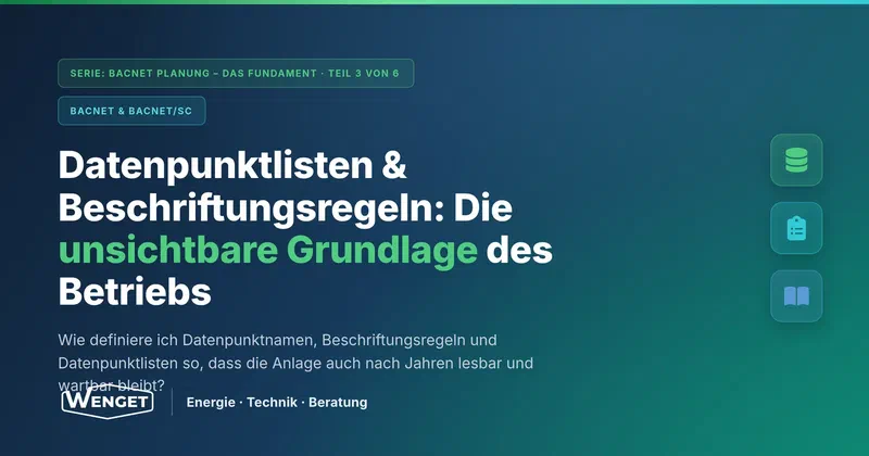 Datenpunktlisten & Beschriftungsregeln: Die unsichtbare Grundlage des Betriebs