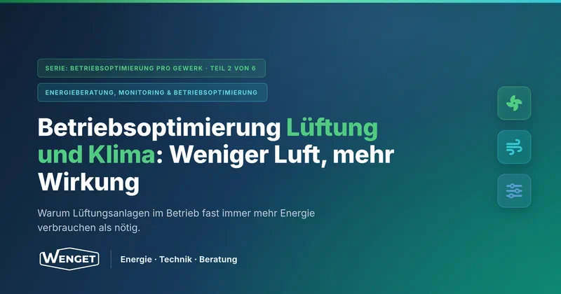 Betriebsoptimierung Lüftung und Klima: Weniger Luft, mehr Wirkung