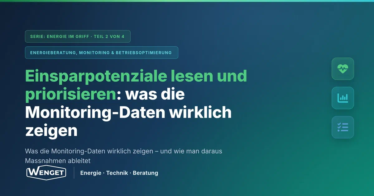 Einsparpotenziale lesen und priorisieren