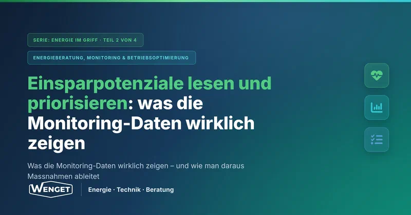 Einsparpotenziale lesen und priorisieren