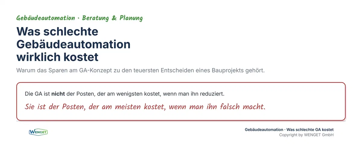 Was schlechte Gebäudeautomation über den Lebenszyklus wirklich kostet