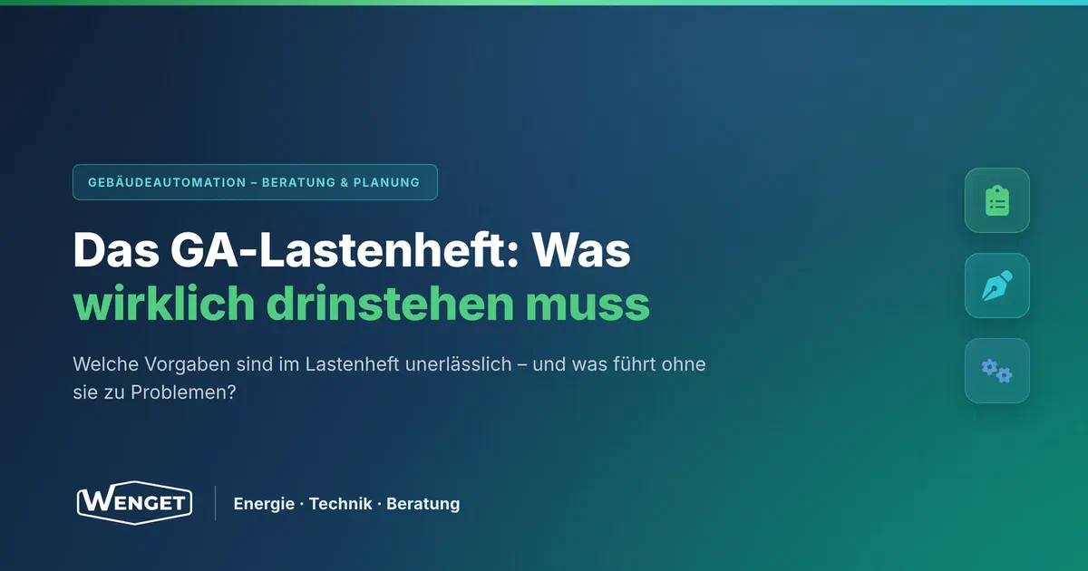 Das GA-Lastenheft: Was wirklich drinstehen muss