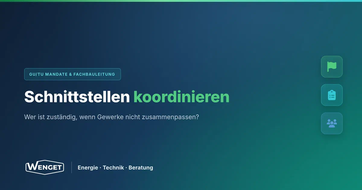 Schnittstellenmanagement in der Gebäudetechnik: Wer koordiniert was?