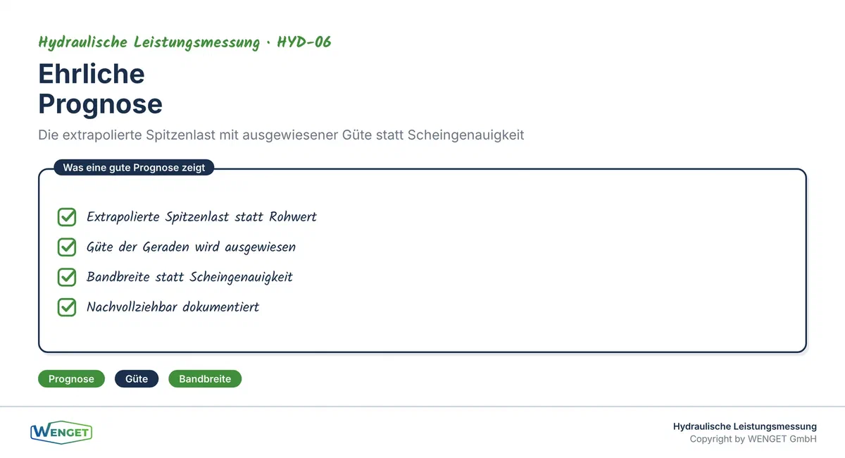 Ehrliche Prognose: die extrapolierte Spitzenlast mit ausgewiesener Güte statt Scheingenauigkeit