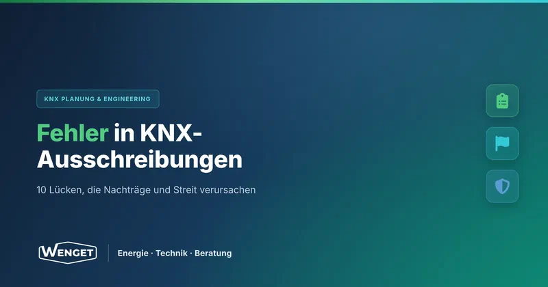 Die häufigsten Fehler in KNX-Ausschreibungen